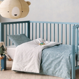 Σεντόνια Βρεφικά Vivari (Σετ 3τμχ) Green-Beige Kentia Κούνιας 120x170cm 100% Βαμβάκι