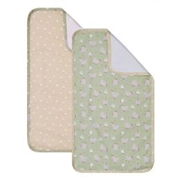 Σελτεδάκια Βρεφικά Kota (Σετ 2τμχ) Green-Beige Kentia 72x42cm 100% Βαμβάκι