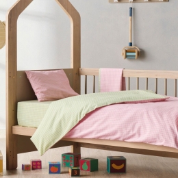 Σεντόνια Βρεφικά Zuccero 14 (Σετ 3τμχ) Pink Kentia Κούνιας 120x170cm 100% Βαμβάκι