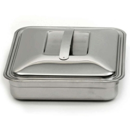 Ταψί Ορθογώνιο Με Καπάκι 87.AT/2.1 37x32cm Inox Ανοξείδωτο Ατσάλι