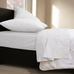 Σεντόνι Με Λάστιχο Basic White Nef-Nef Υπέρδιπλo 160x230cm Με Λάστιχο 100% Βαμβάκι