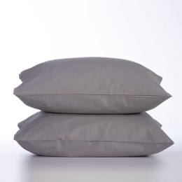 Μαξιλαροθήκες Basic (Σετ 2τμχ) Light Grey Nef-Nef 52 X 72 100% Βαμβάκι