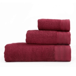 Πετσέτα Life 1127 Bordo Nef Nef Προσώπου 50x90cm 100% Βαμβάκι