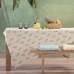Τραπεζομάντηλο Delicious Αλέκιαστο Ecru-Lime Nef-Nef 140X240 100% Βαμβάκι