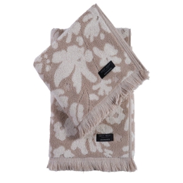 Πετσέτα Flozeria Beige Nef-Nef Προσώπου 50x90cm 100% Βαμβάκι