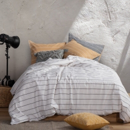 Σεντόνια Marven (Σετ 4τμχ) Grey Nef-Nef Διπλό 200x270cm 100% Βαμβάκι