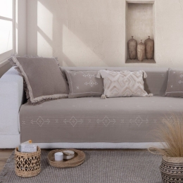 Ριχτάρι Figerald Beige Nef-Nef Πολυθρόνα 180x180cm 100% Βαμβάκι
