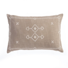 Μαξιλάρι Διακοσμητικό (Με Γέμιση) Figerald Beige Nef-Nef 33X55 Βαμβάκι-Πολυέστερ