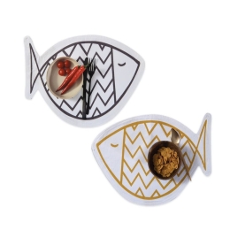 Σουπλά Fish Style Yellow-Black Nef-Nef 33x50cm 100% Βαμβάκι