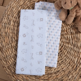 Σεντόνια Βρεφικά Favorite Toys (Σετ 2τμχ) Light Blue Nef-Nef Homeware Λίκνου 70x120cm 100% Βαμβάκι