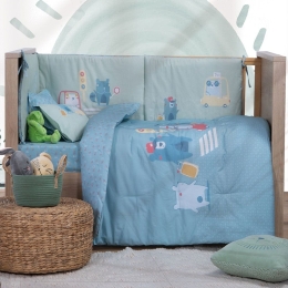 Πάπλωμα Βρεφικό Traffic Blue Nef-Nef Homeware 110x140cm 100% Βαμβάκι