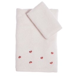 Πετσέτες Βρεφικές Lady Bug (Σετ 2τμχ) Ecru Nef-Nef Homeware Σετ Πετσέτες 70x140cm 100% Βαμβάκι