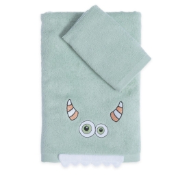 Πετσέτες Βρεφικές Alphabet Monster (Σετ 2τμχ) Pistachio Nef-Nef Homeware Σετ Πετσέτες 70x140cm 100% Βαμβάκι
