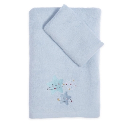 Πετσέτες Βρεφικές Explore The Universe (Σετ 2τμχ) Light Blue Nef-Nef Homeware Σετ Πετσέτες 70x140cm 100% Βαμβάκι