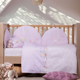 Σεντόνια Βρεφικά Mon Petit Jardin (Σετ 3τμχ) Lilac Nef-Nef Homeware Κούνιας 120x170cm 100% Βαμβάκι