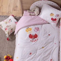 Κουβερλί Βρεφικό Lady Bug Ecru Nef-Nef Homeware 110x140cm Βαμβάκι-Πολυέστερ