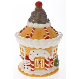 Χριστουγεννιάτικη Μπισκοτιέρα Gingerbread 81565 Φ18x27cm Multi