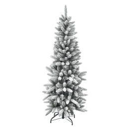 Χριστουγεννιάτικο Δέντρο Flocked Pencil 81951 180cm (703tips) White-Green