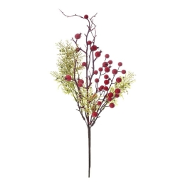 Κλαδί Πικ Με Ρόδια & Berries 82917 65cm Green-Red