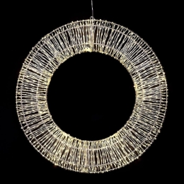 Χριστουγεννιάτικο Στεφάνι Φωτιζόμενο 1200 Led  83793 Φ60x7cm IP44 White