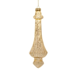 Στολίδι Χριστουγεννιάτικο Κρεμαστό 86106 7x22cm Gold