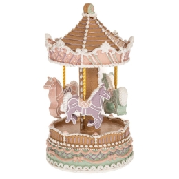 Διακοσμητικό Καρουζέλ Gingerbread Με Μουσική 86348 Φ11x21cm Multi