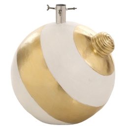 Βάση Δέντρου Σε Σχήμα Μπάλα 87007 42x42x44cm White-Gold