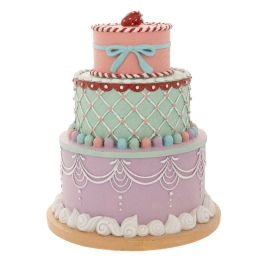 Χριστουγεννιάτικη Διακοσμητική Φιγούρα Cake Gingerbread 87221 26x26x31cm Multi
