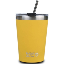 Ποτήρι - Θερμός Με Καλαμάκι We Care 10-262-113 9,5x9x13,5cm 450ml Yellow Nava