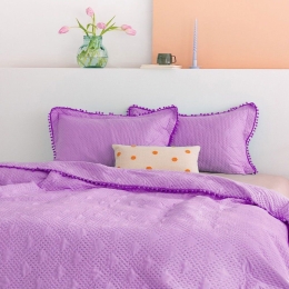 Κουβερλί Morgan (Σετ 3τμχ) Violet Palamaiki Υπέρδιπλο 220x240cm Microfiber