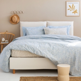 Σεντόνια FL6233 (Σετ 4τμχ) Blue Palamaiki King Size 265x260cm 100% Βαμβάκι