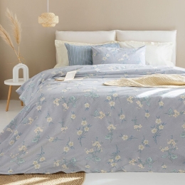 Σεντόνια FL6240 (Σετ 4τμχ) Denim Palamaiki King Size 265x260cm 100% Βαμβάκι
