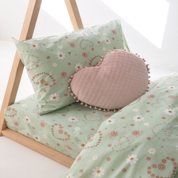 Μαξιλαροθήκες Παιδικές MK758 (Σετ 2τμχ) Green-Pink Palamaiki 52X72 100% Βαμβάκι