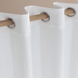 Κουρτίνα Deo Με Τρουκς White Palamaiki 140X260 Πολυέστερ