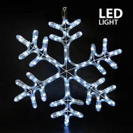 Φωτοσωλήνας Χιονονιφάδα Led 600-20165 59x50cm 8000-12000K IP44 Clear