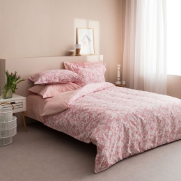 Κουβερλί Sanel-2 Rose Wine Vesta Home Υπέρδιπλo 230x270cm 100% Βαμβακοσατέν