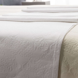Κουβέρτα 1068 Πικέ White Vesta Home Υπέρδιπλο 260x250cm 100% Βαμβάκι