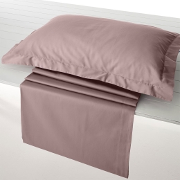 Σεντόνι Athena-308 Με Λάστιχο Dusty Rose Vesta Home Υπέρδιπλo 180x240cm 100% Βαμβακοσατέν