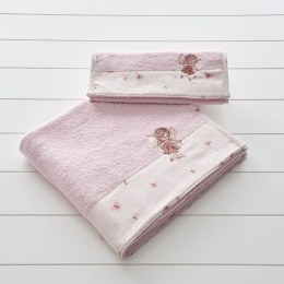 Πετσέτες Βρεφικές Fairy (Σετ 2τμχ) Pink Vesta Home Σετ Πετσέτες 70x130cm 100% Βαμβάκι