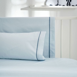 Σεντόνια Βρεφικά Mono-507 (Σετ 3τμχ) Light Blue Vesta Home Κούνιας 120x160cm 100% Βαμβάκι