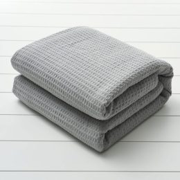 Κουβέρτα 1080 Πικέ Light Grey Vesta Home Μονό 170x250cm 100% Βαμβάκι
