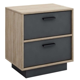 Κομοδίνο Image Sonoma-Dark Grey 50x36x55cm 09-0515 Μελαμίνη