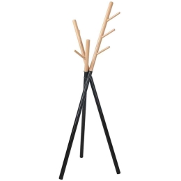 Καλόγερος Osaka Natural-Black 60x52x172cm 29-0069 Μέταλλο