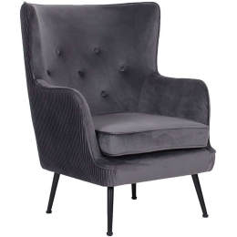 Πολυθρόνα - Μπερζέρα Serpatina 01-2082 75x79x93cm Grey-Black