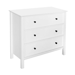 Κομότα Country 09-1098 Με 3 Συρτάρια 80x40x77cm White Mdf