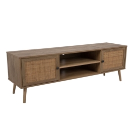 Έπιπλο Τηλεόρασης Ammos 05-0471 Me Rattan 150x39x49 Natural