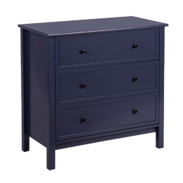Κομότα Country 09-1332 Με 3 Συρτάρια 80x40x77cm Dark Blue Mdf