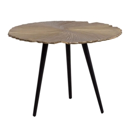 Τραπέζι 50 Side Leaf 04-0612 50x50x36cm Gold-Black