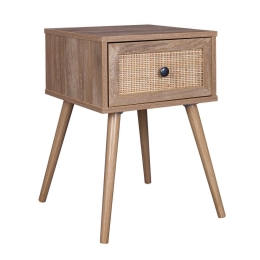 Κομοδίνο Ammos 09-1452 Με 1 Συρτάρι Me Rattan 40x35x61 Natural