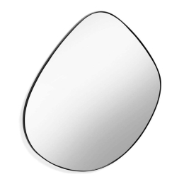 Καθρέπτης Τοίχου Ovo 67 11-0429 60xH67cm Black Mdf,Γυαλί